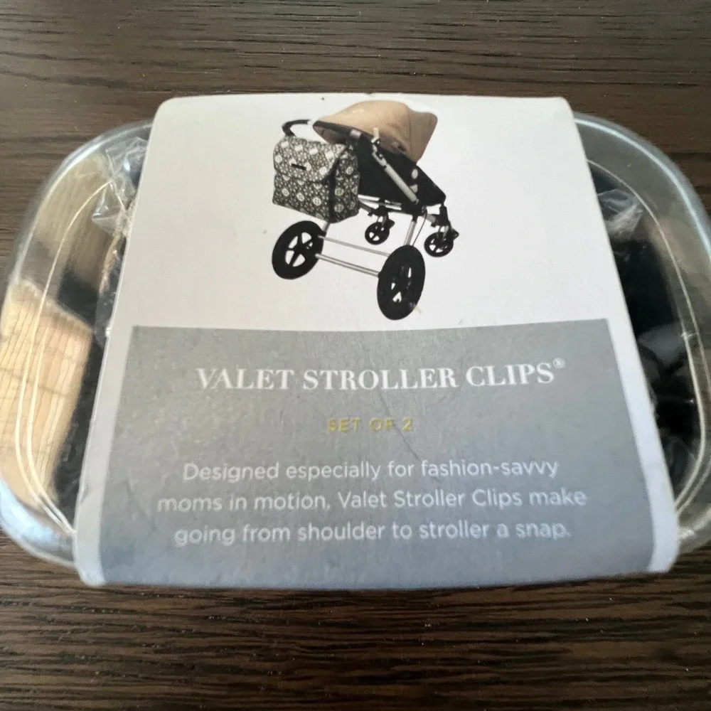 Valet Stroller Clips Set of 2 Fashion Savvy Moms On The Go Bag‎ Organizer